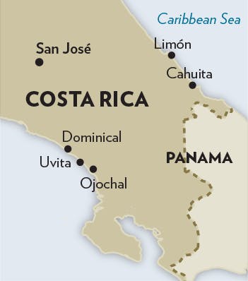 Tropical Costa Rica Map