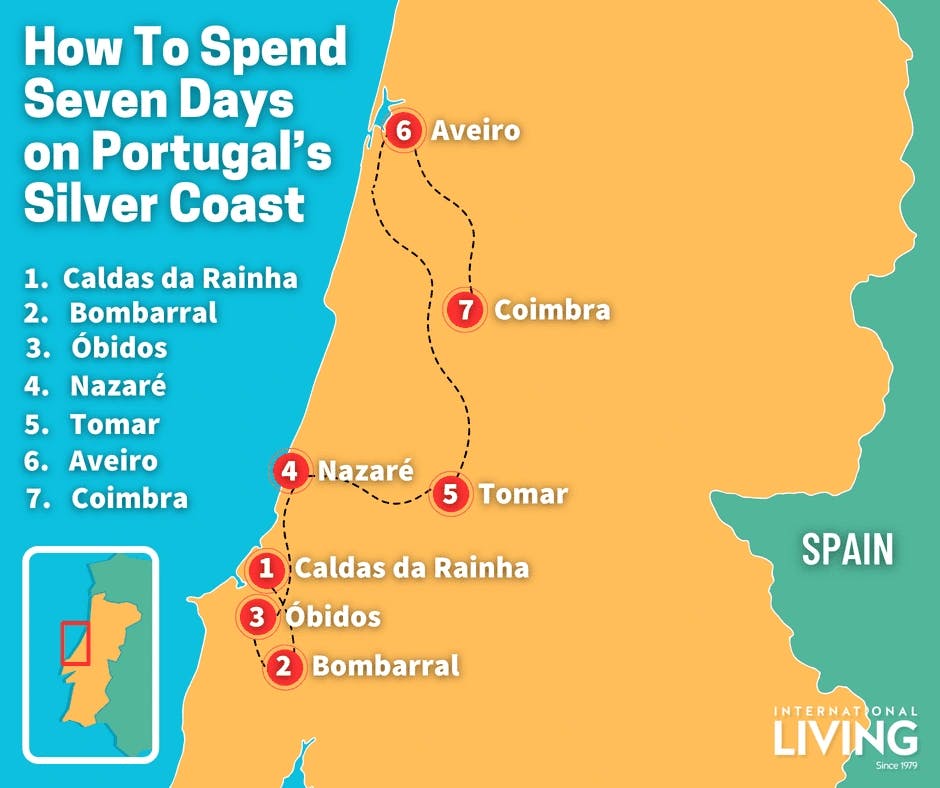 How to Spend 7 Days on Portugal's Silver Coast Map