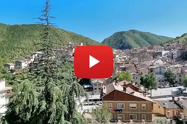 Scanno is a beautiful town with peaceful piazzas nestled between lush green hills.