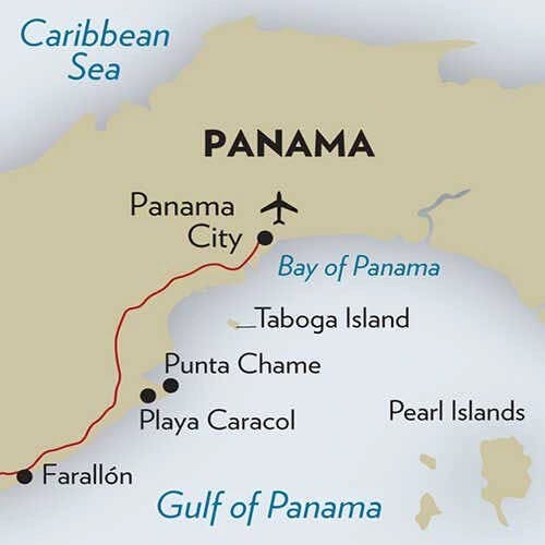 Map of Pacific Panama