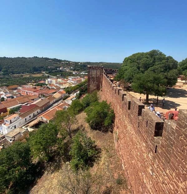 A walk along the walls of Silves castle gives panoramic view of the town below and the surrounding countryside.