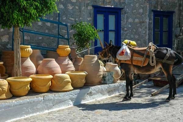 With no wheeled vehicles allowed on the island, donkeys are the main mode of transport on Hydra.