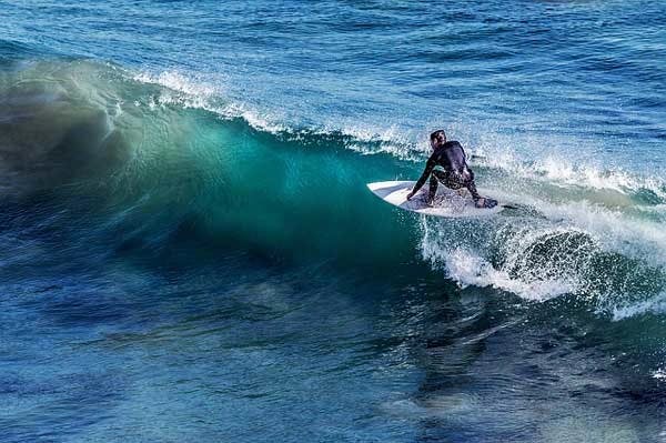 surfing in bali