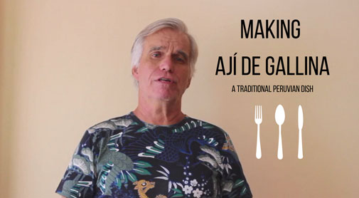 Making Ají de Gallina